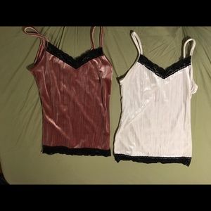 No Boundaries Camis (Pink and White) (2 FOR 1)